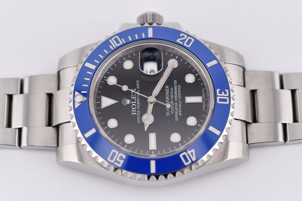 Rolex Submariner 40mm Ref 116610 Custom Blue Bezel Black Dial