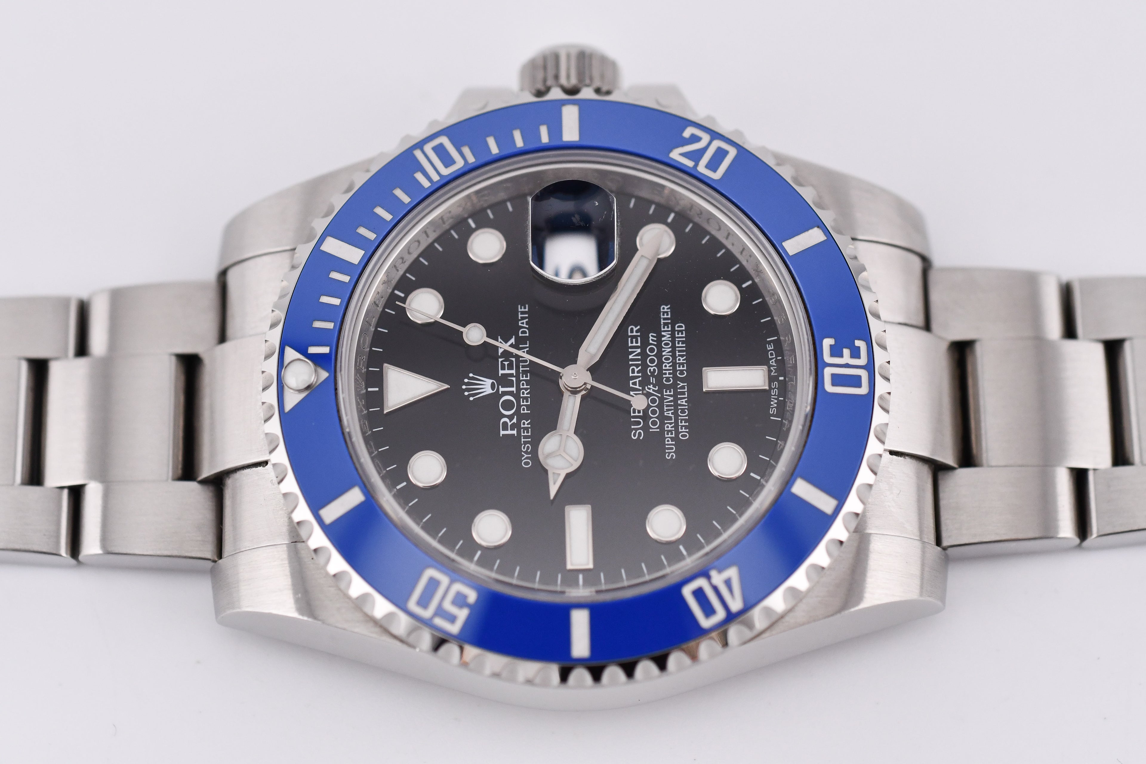 Rolex Submariner 40mm Ref 116610 Custom Blue Bezel Black Dial