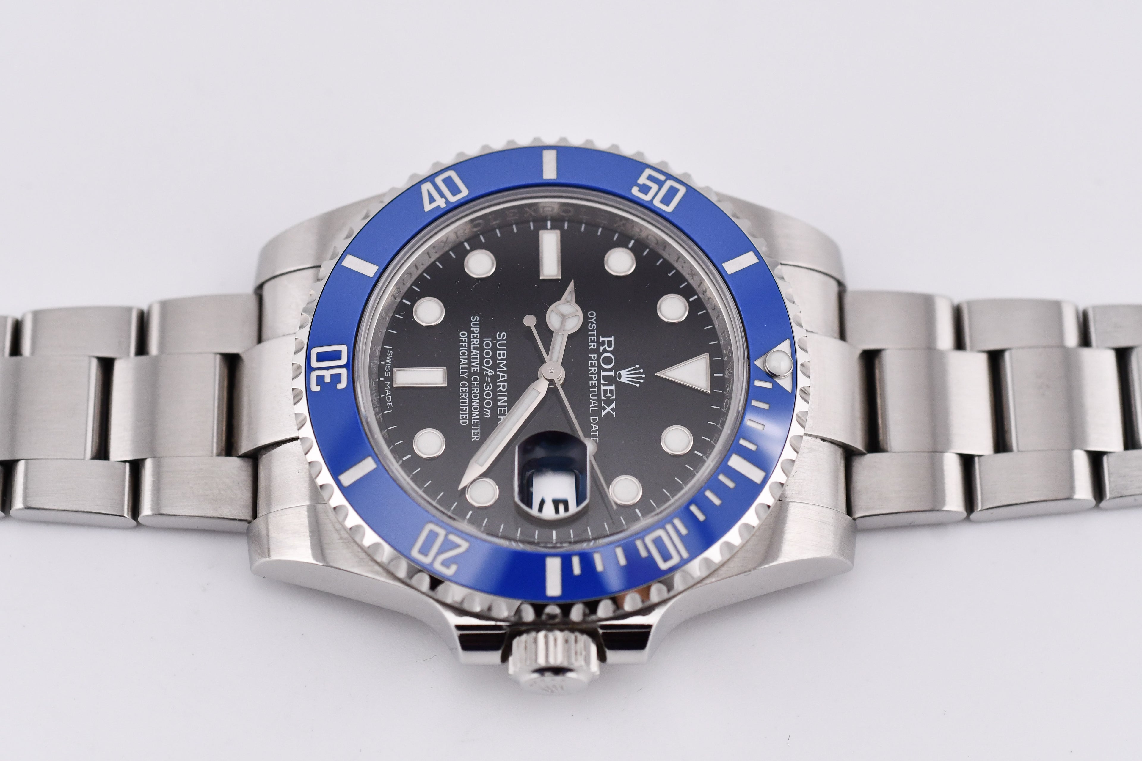 Rolex Submariner 40mm Ref 116610 Custom Blue Bezel Black Dial