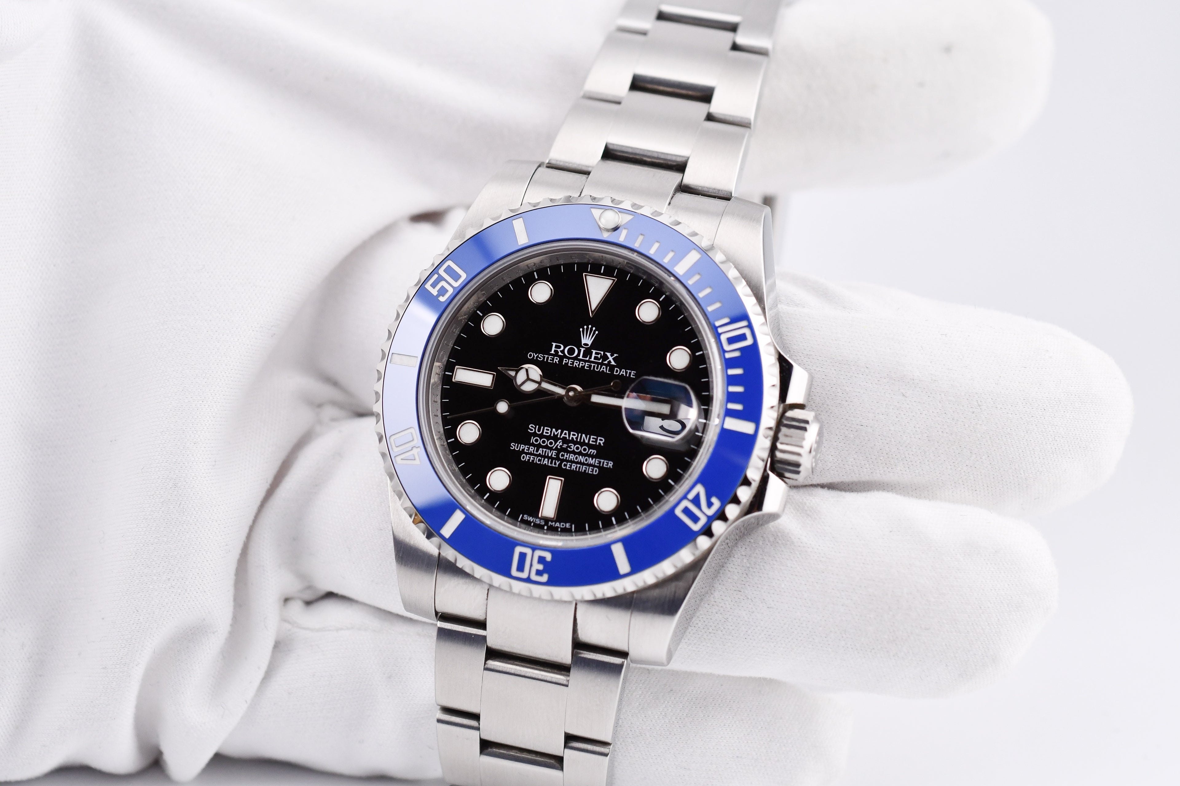 Rolex Submariner 40mm Ref 116610 Custom Blue Bezel Black Dial