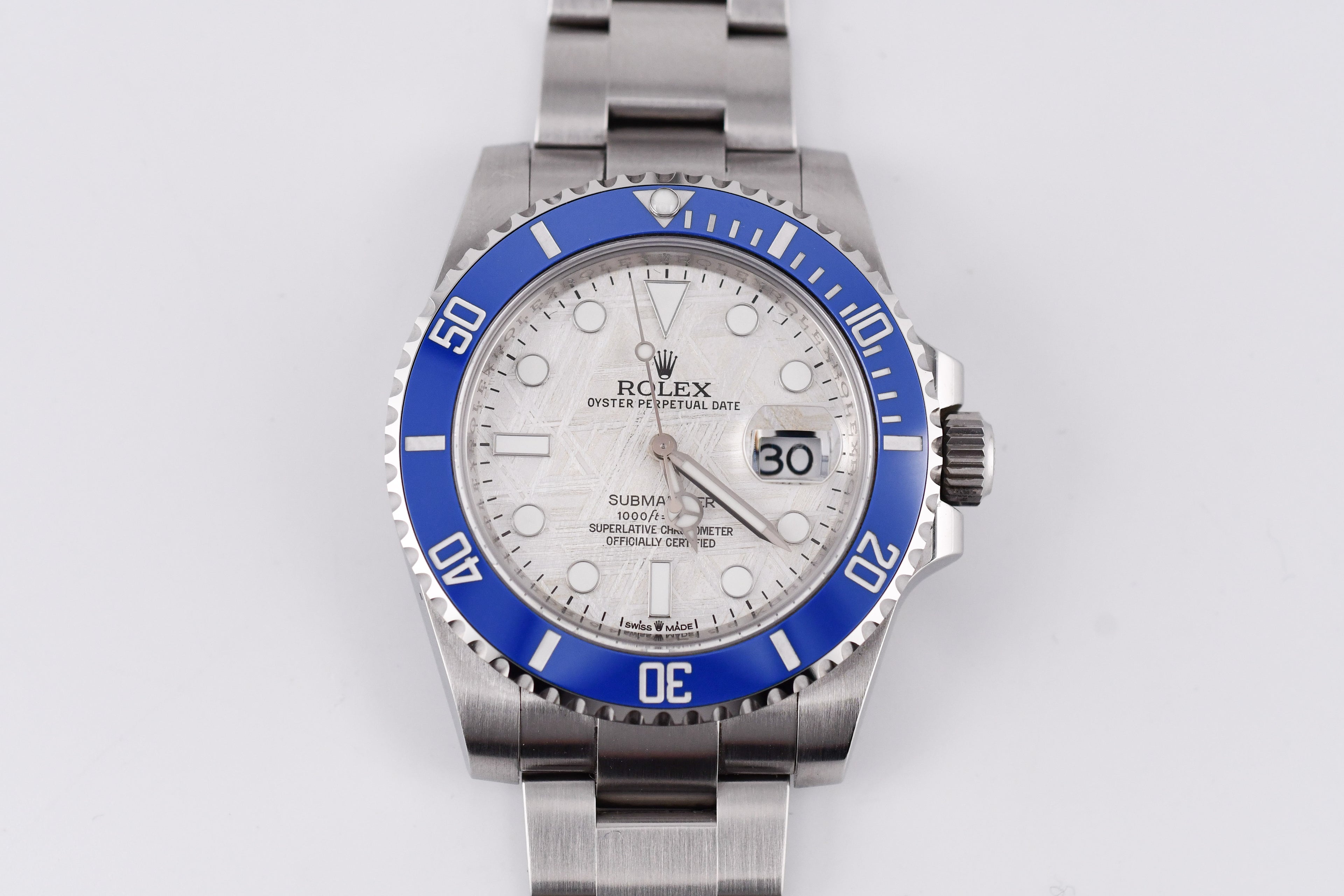 Rolex Submariner 40mm Ref 116610 Custom Blue Bezel and Meteorite Dial