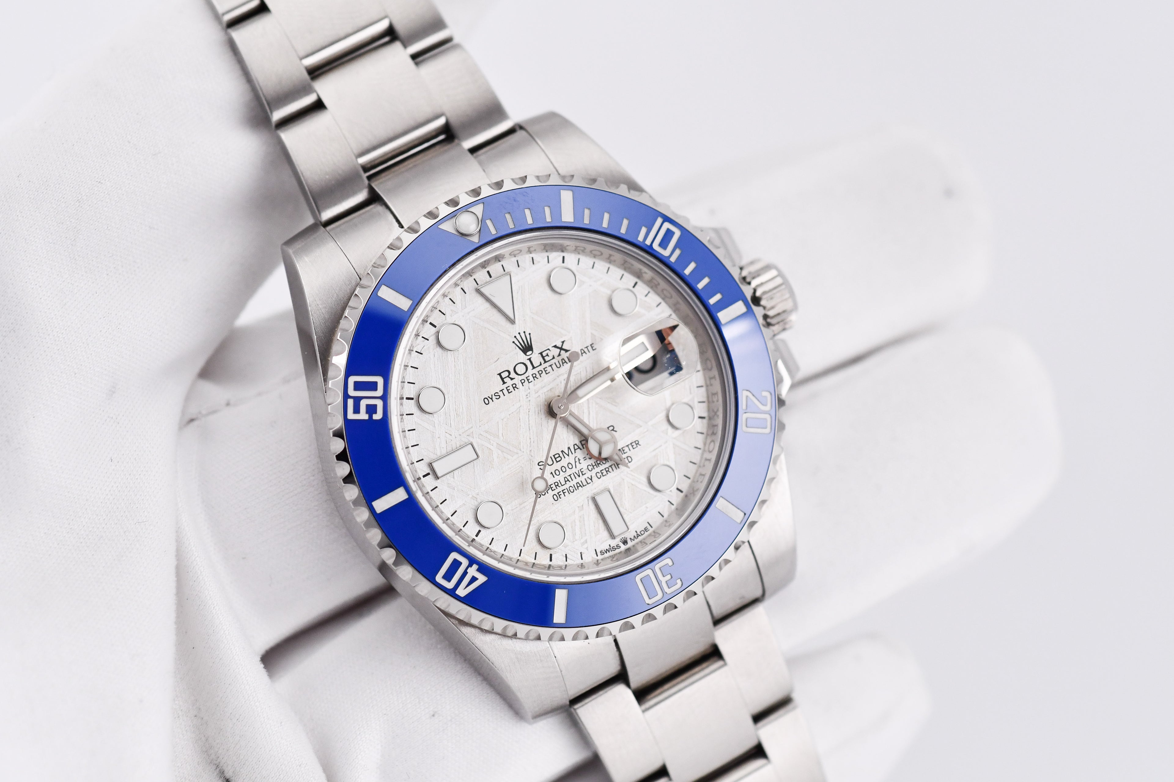 Rolex Submariner 40mm Ref 116610 Custom Blue Bezel and Meteorite Dial