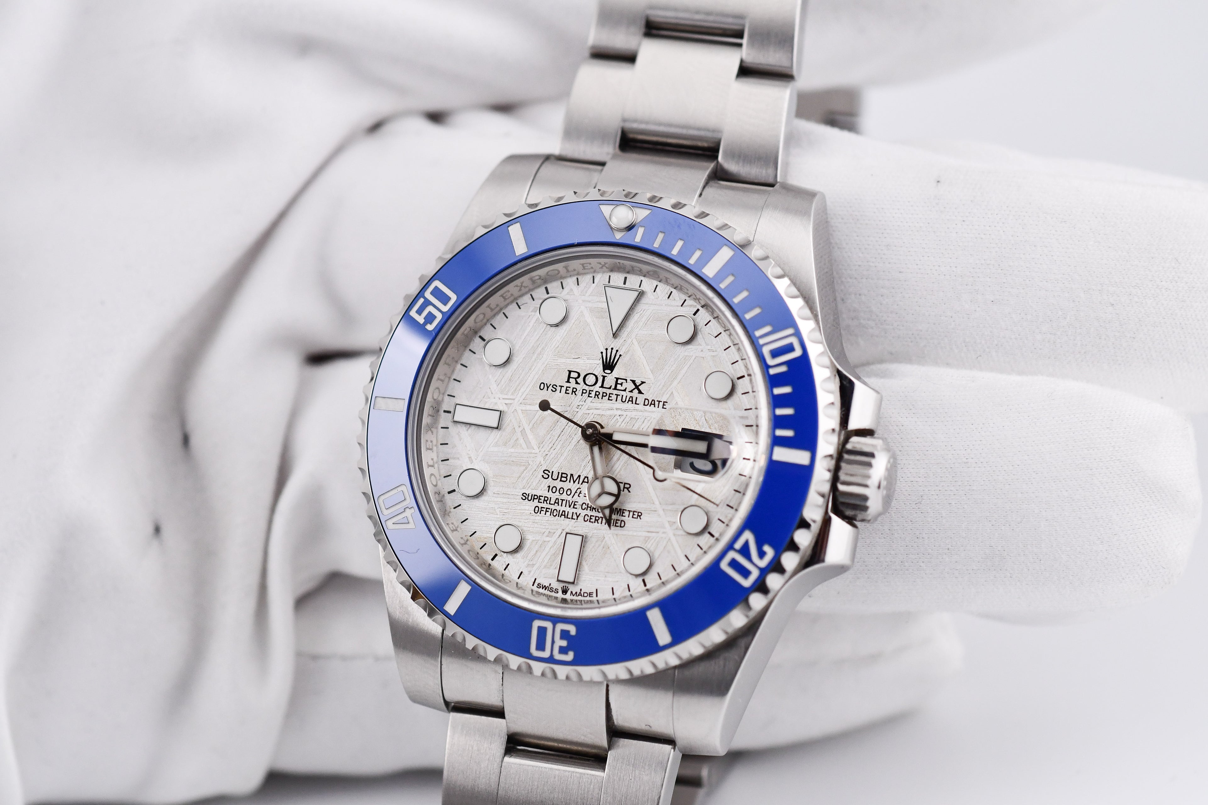 Rolex Submariner 40mm Ref 116610 Custom Blue Bezel and Meteorite Dial