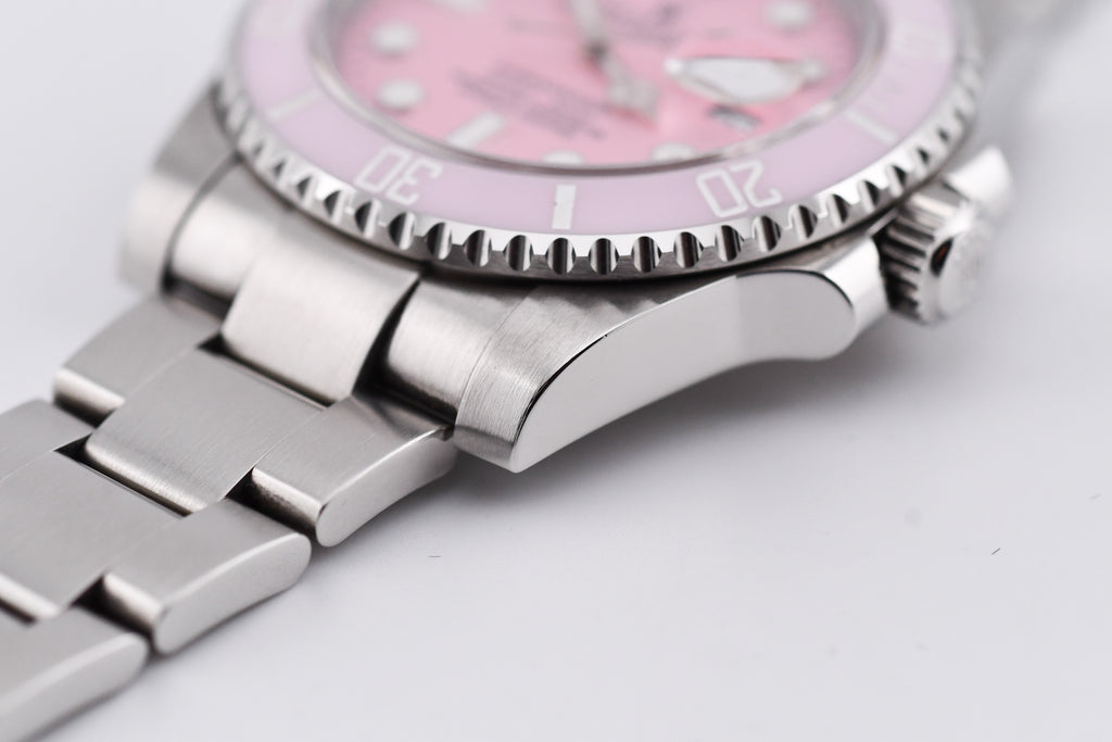 Rolex Submariner 40mm Ref 116610 Custom Pink Bezel and Pink Dial