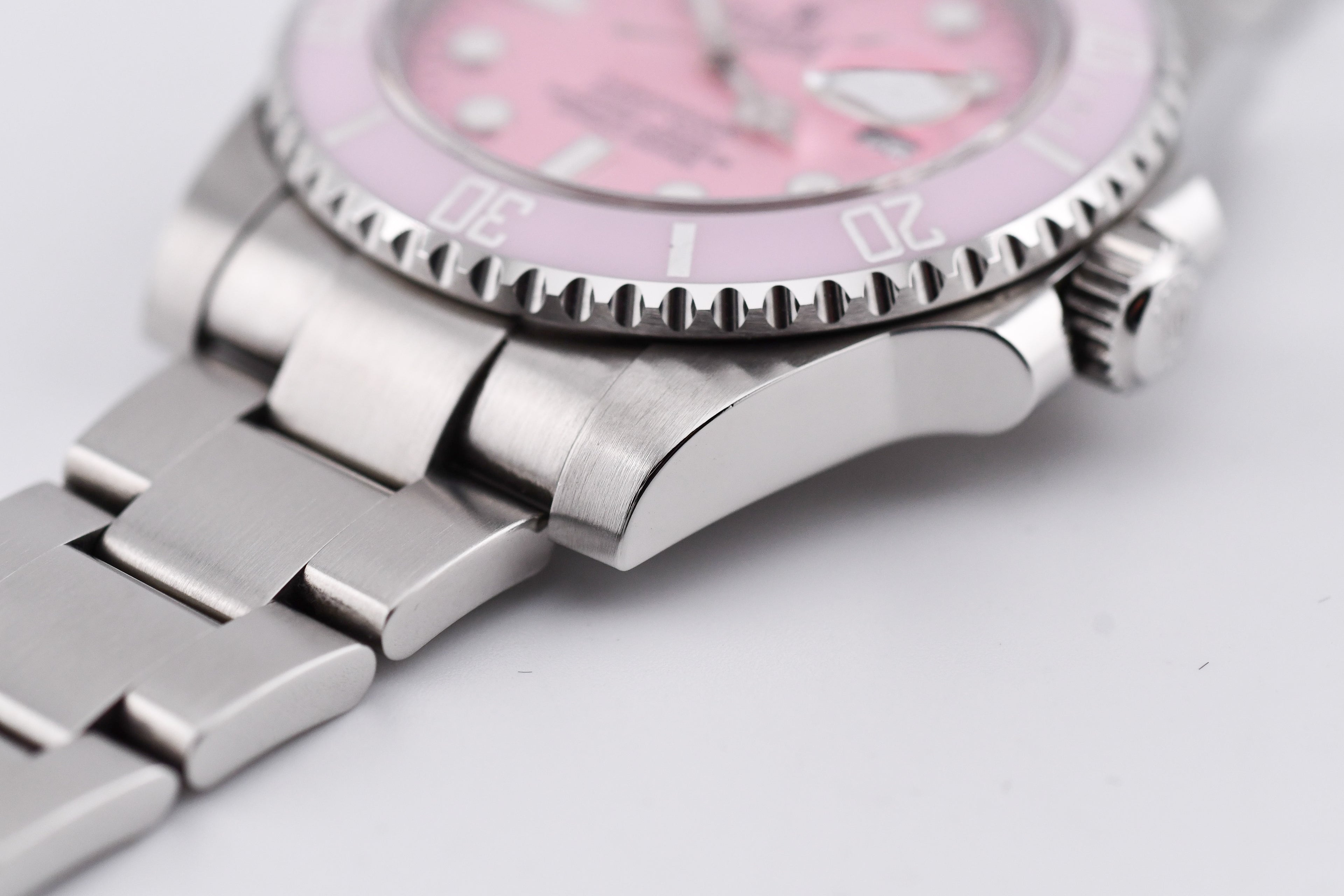 Rolex Submariner 40mm Ref 116610 Custom Pink Bezel and Pink Dial