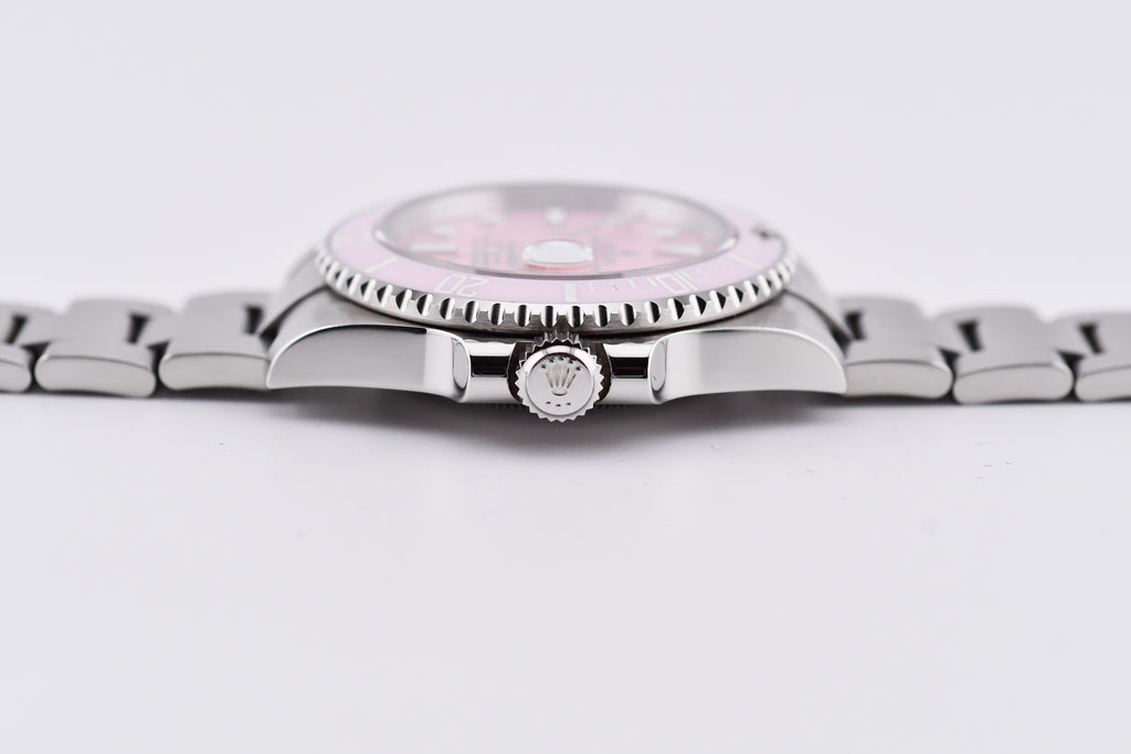 Rolex Submariner 40mm Ref 116610 Custom Pink Bezel and Pink Dial