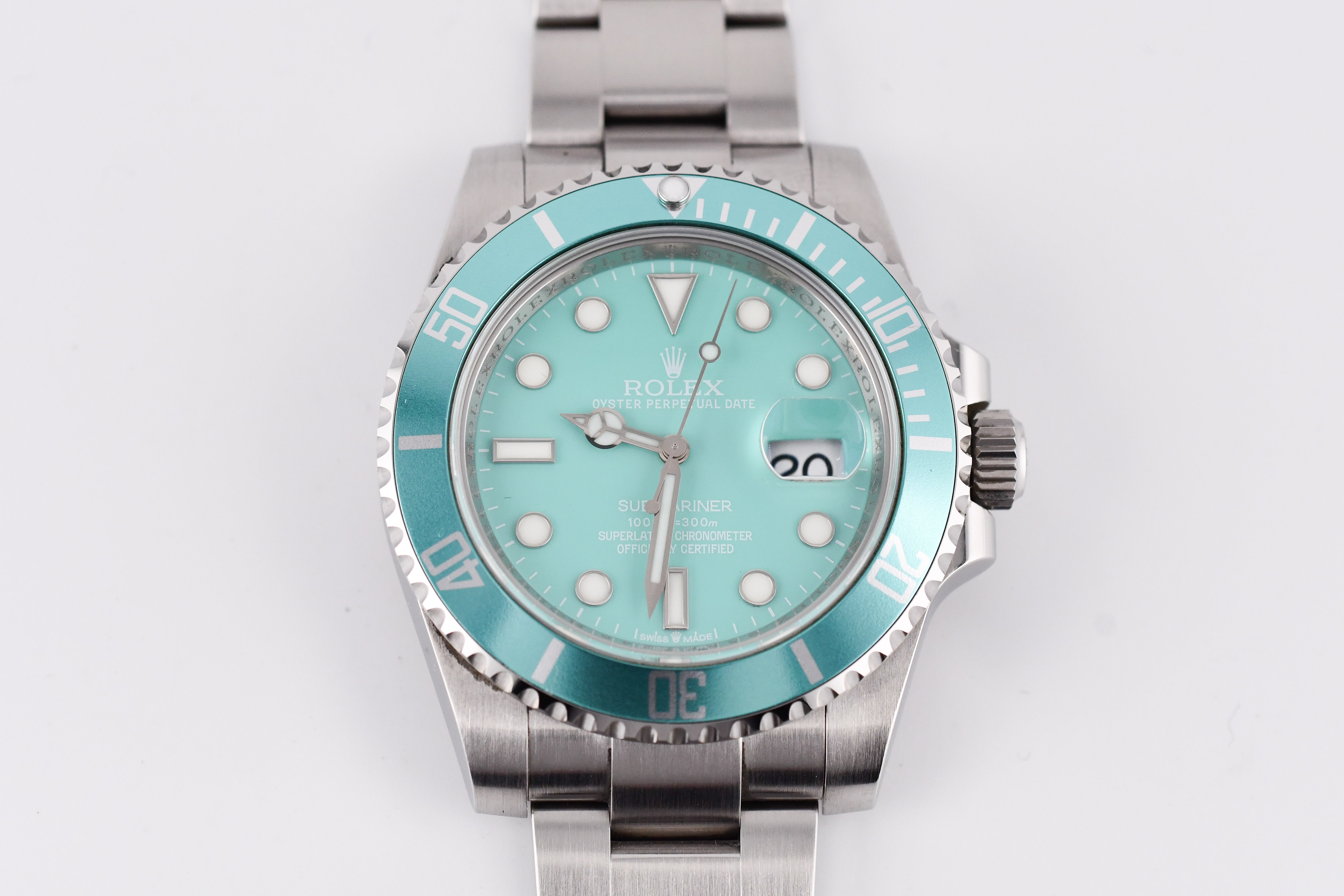 Rolex Submariner 40mm Ref 116610 Custom Tiffany Bezel and Tiffany