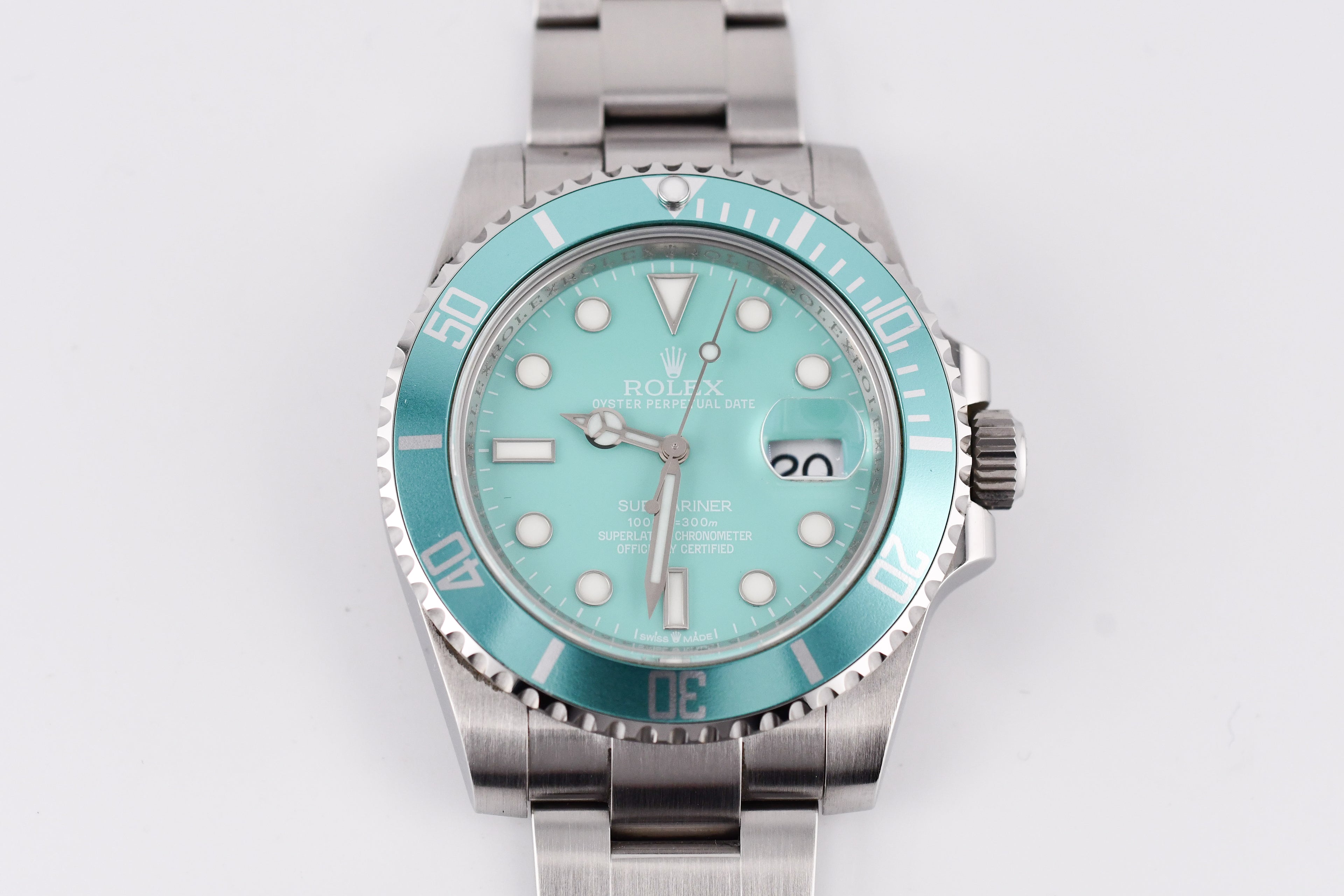 Rolex Submariner 40mm Ref 116610 Custom Tiffany Bezel and Tiffany Dial