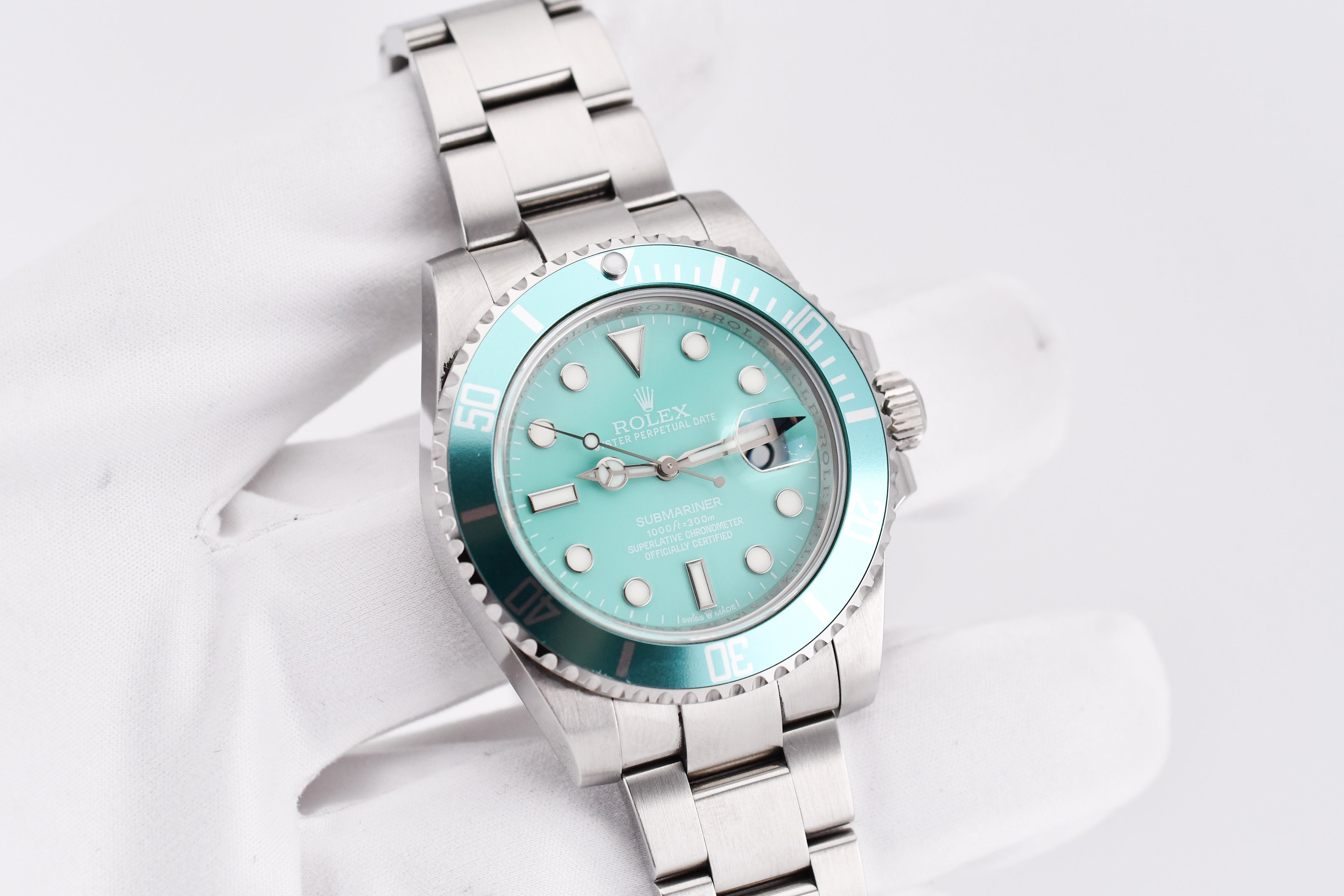 Rolex Submariner 40mm Ref 116610 Custom Tiffany Bezel and Tiffany Dial