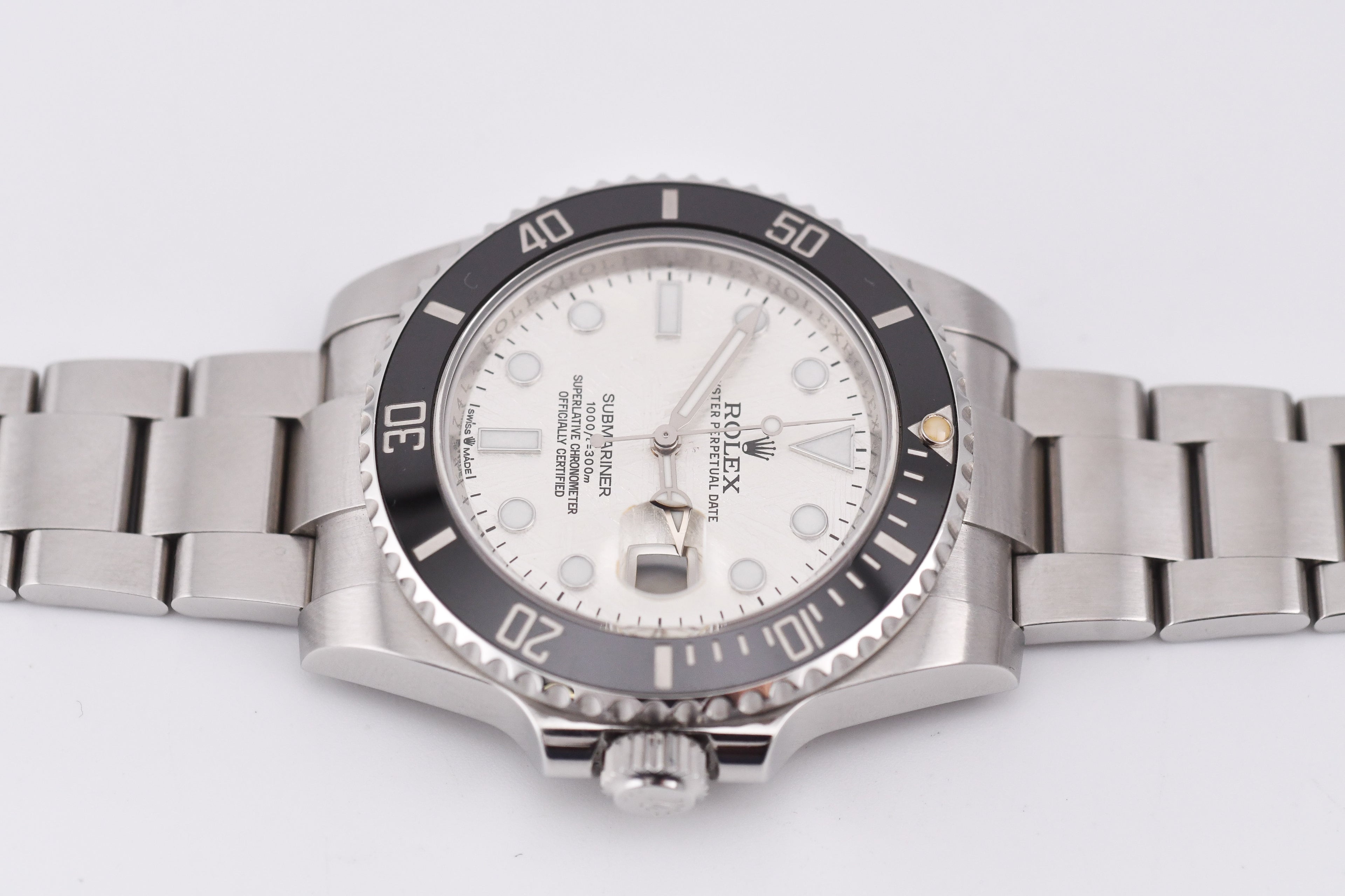 Rolex Submariner 40mm Ref 116610 Original Black Bezel and Custom Meteorite Dial