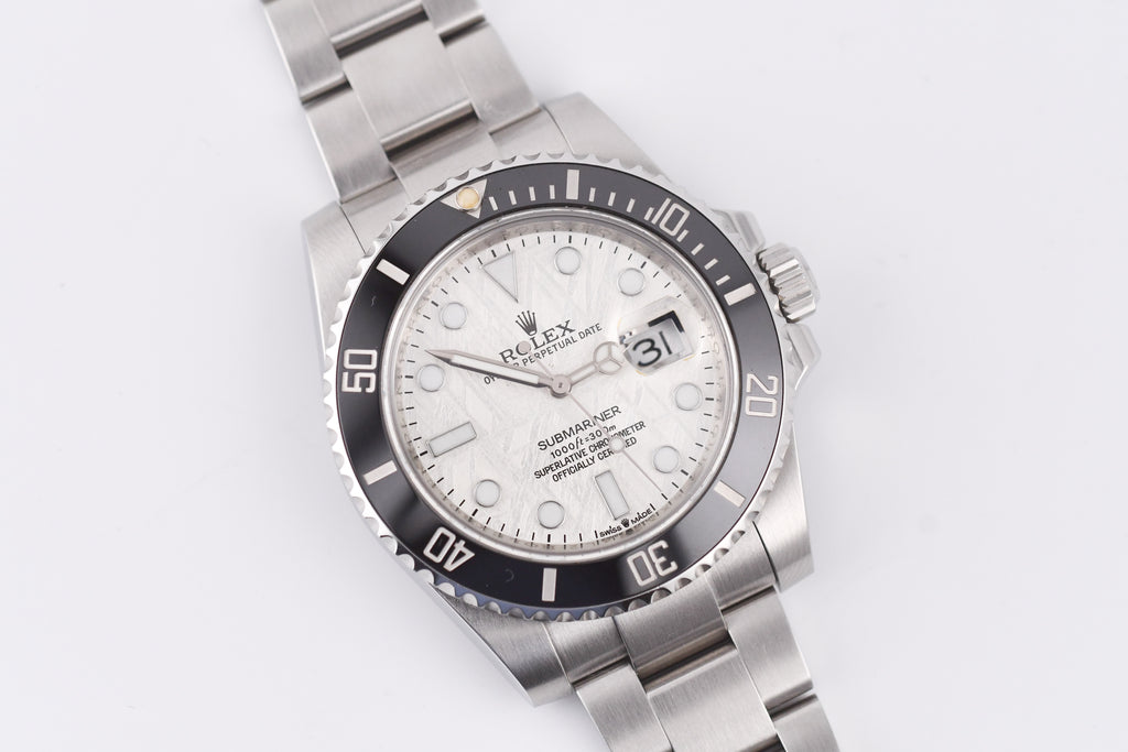 Rolex Submariner 40mm Ref 116610 Original Black Bezel and Custom Meteorite Dial