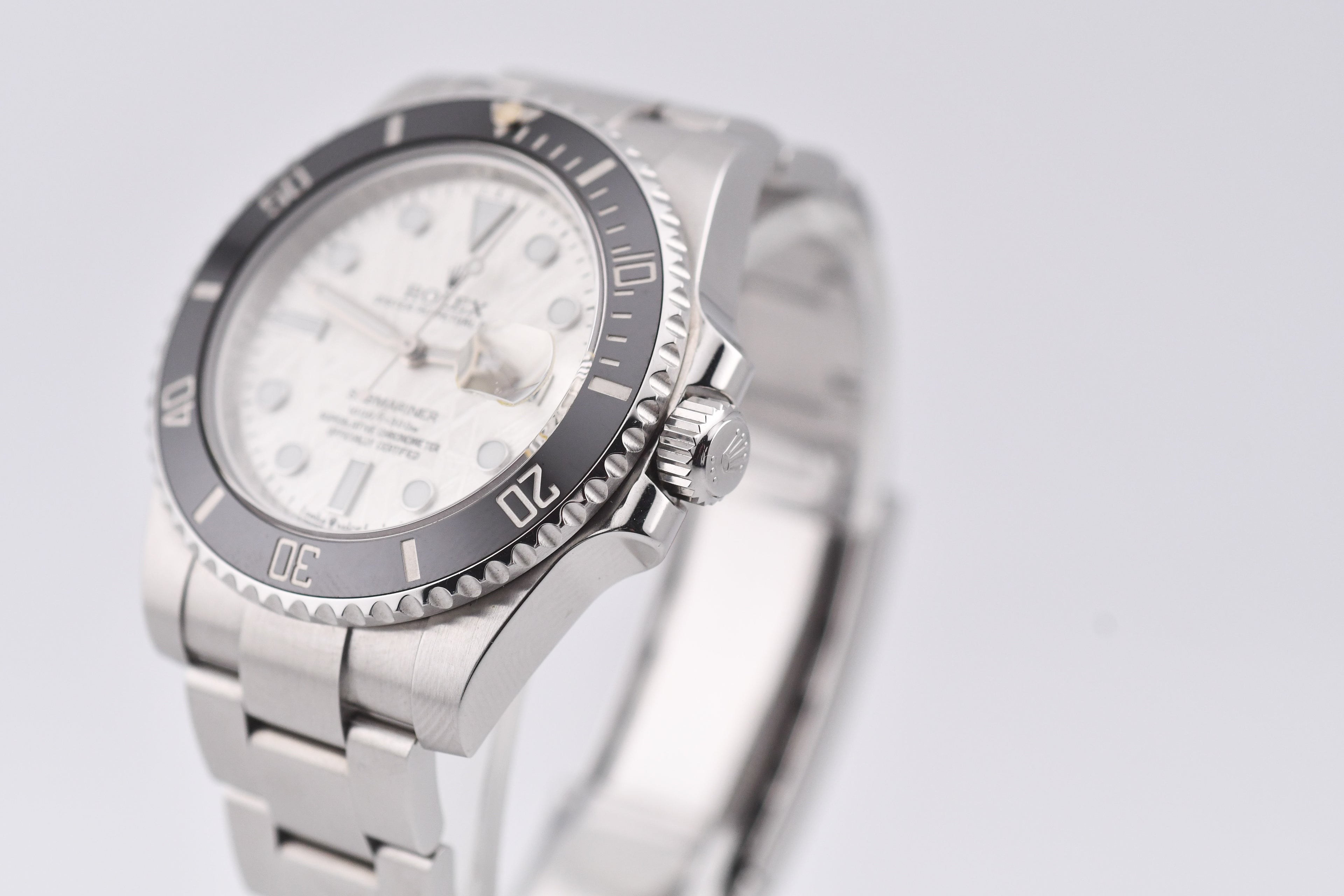 Rolex Submariner 40mm Ref 116610 Original Black Bezel and Custom Meteorite Dial